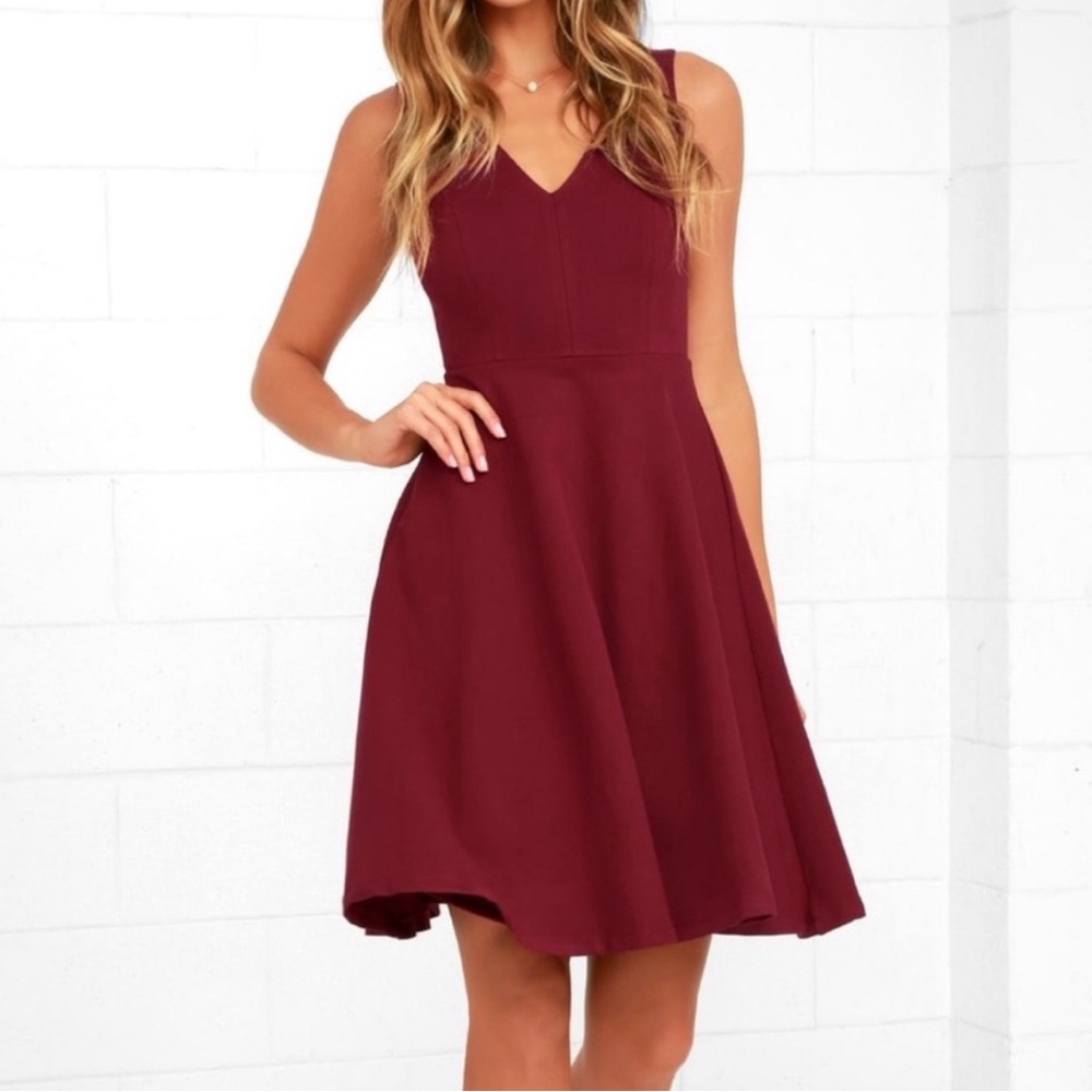Red Midi Dress - Lulu’s - XS